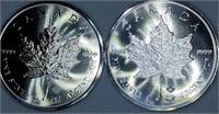 (2) Canadian ozs .9999 Fine Silver