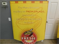 Mary Brown Fresh Salads Plastic Sign- 47"x65"