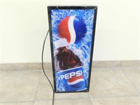 Pepsi Metal/ Plastic Advertising Sign - 12"x28"