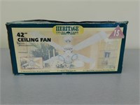 Heritage 42" Ceiling Fan, New