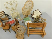 Various Pieces Of Doll Furniture