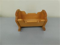 Wooden Doll Cradle 14" Long