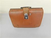 Antique Leather Doctors Bag With Key