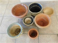 Various Clay Flower Pots, Various Sizes