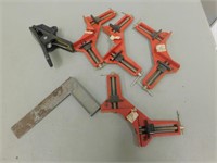 4 Picture Frame Clamps / 4 Inch Carpenters Square