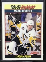 1992 Score 1000 Point Mario Lemieux #448