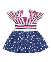 $12 Size 5 Girls Little Lass Stars & Stripes Dress