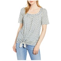 $60 Size XL Lucky Brand Print Tie Front Top