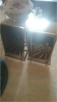 Pair of folding metal bookends