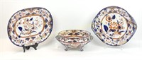 19TH C. SET OF IMARI STYLE DISHES & SERVING PIECES