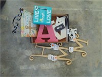 Assorted Letters & Wall Decor