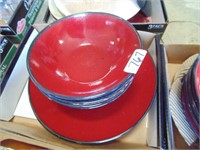 4-Piece Place Setting of Red Dinnerware &