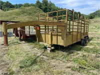 16' cattle trailer goose neck dual axle