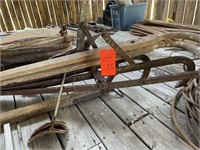 Horse drawn plow with handles