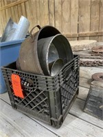 Crate with funnels