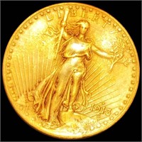 1913-S-$20 Gold Double Eagle ABOUT UNCIRCULATED