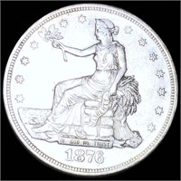 1876 Silver Trade Dollar AU+