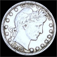 1915-S Barber Silver Quarter LIGHTLY CIRCULATED