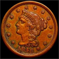 1846 Braided Hair Large Cent CLOSELY UNC