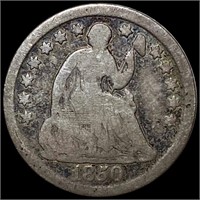 1850 Seated Liberty Half Dime NICELY CIRCULATED