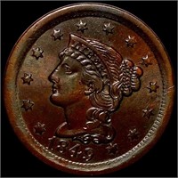 1849 Braided Hair Large Cent UNCIRCULATED