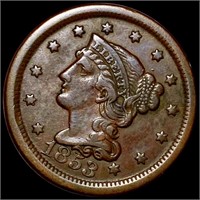 1853 Braided Hair Large Cent LIGHTLY CIRCULATED