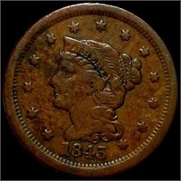 1843 Braided Hair Large Cent NICELY CIRCULATED