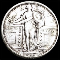 1917 TY1 Standing Liberty Quarter ABOUT UNC