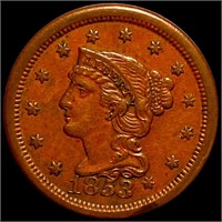 1853 Braided Hair Large Cent UNCIRCULATED