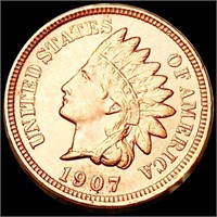 1907 Indian Head Penny CLOSELY UNC