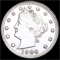 1906 Liberty Victory Nickel ABOUT UNCIRCULATED