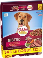 Kibbles 'N Bits Oven Roasted Beef Dog Food 34.1lb
