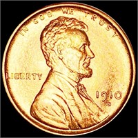 1910-S Lincoln Wheat Penny CHOICE BU RED