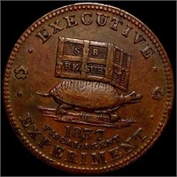 1837 Hard Times Token ABOUT UNCIRCULATED
