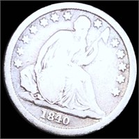 1840-O Seated Liberty Dime NICELY CIRCULATED