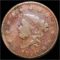 1820 Braided Hair Large Cent NICELY CIRCULATED