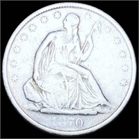 1870-S Seated Half Dollar NICELY CIRCULATED