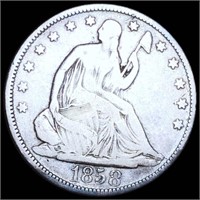 1858 Seated Half Dollar NICELY CIRCULATED