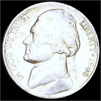 1943-P Jefferson War Nickel NEARLY UNCIRCULATED