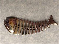Jewelry: Mexican Sterling Taxco Fish Skeleton Pin