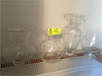Assorted vases various sizes
