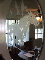 Round 42" horse themed mirror