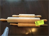 group of assorted rolling pins