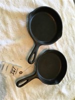 Wagoner ware 6" cast iron pan & 1 -6" cast iron pa