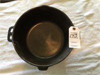 10 1/2 x 4" deep cast iron pot (no name)