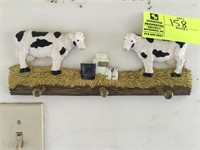 Cow theme key hanger & clock