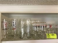 1 - shelf of misc. beer glasses