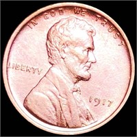 1917 Lincoln Wheat Penny CHOICE BU RED