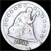 1856-S Seated Liberty Quarter NICELY CIRCULATED