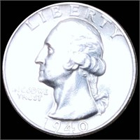 1940-D Washington Silver Quarter UNC
